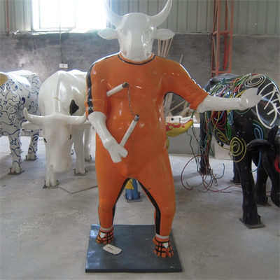 金属大きい屋外牛Bullの彫像の庭の動物の牛彫刻