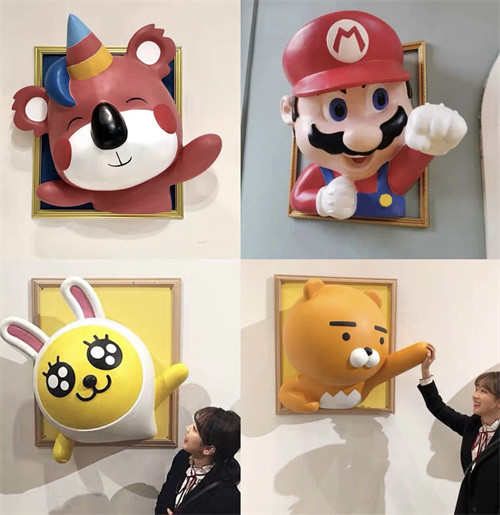 漫画の額縁の壁の装飾は店の表示のために3Dをカスタマイズした彫る