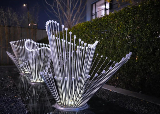カスタマイズされる現代屋外の抽象的な金属の彫刻のステンレス鋼のハンドメイド